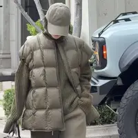 何碧碧HB【简】89377鸭绒宽松马甲保暖秋冬百搭简约