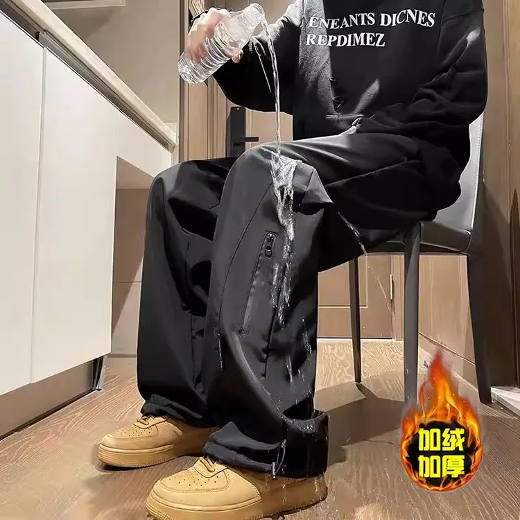 暴雨级防水冲锋裤男款秋冬美式机能风速干工装裤子直筒户外登山裤