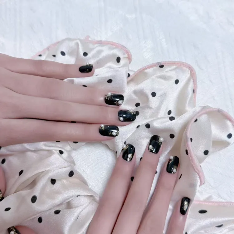 【全疆包邮077】高级纯欲纯手工穿戴甲ins风穿戴式可爱冰透气质