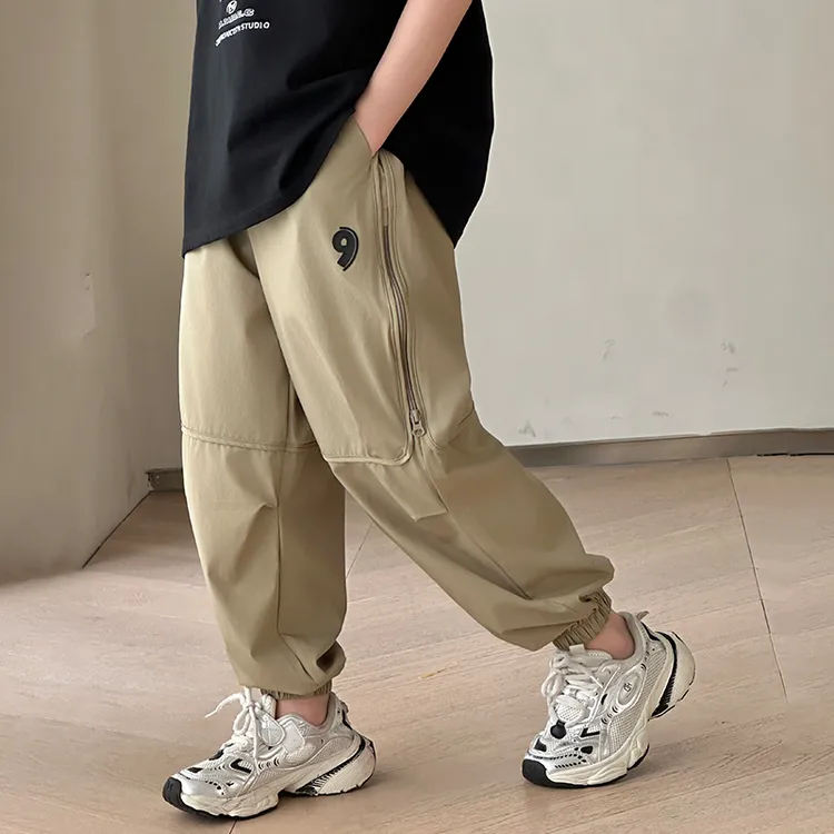 男童夏季裤子儿童薄款凉感防蚊裤2025新款中大童夏装速干长裤百搭