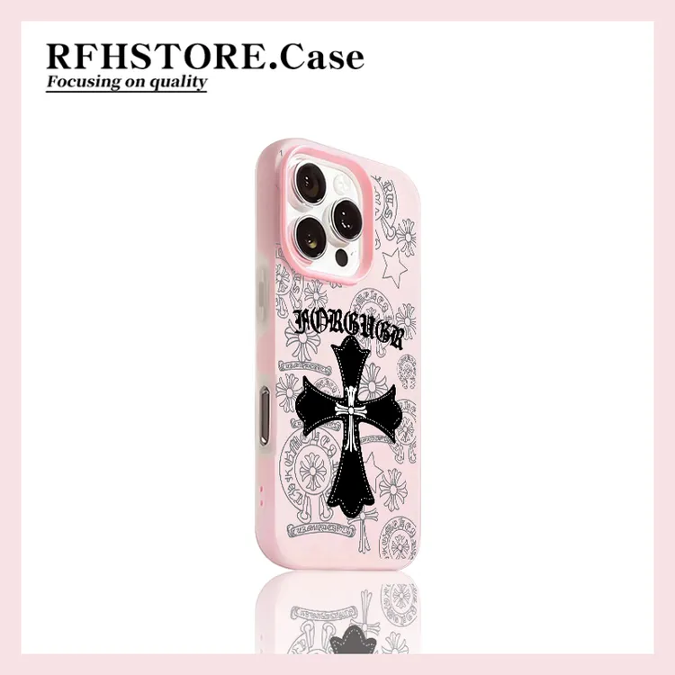 飞虎胜克罗心十字架适用苹果16/15手机壳iPhone14pro果冻二合一13