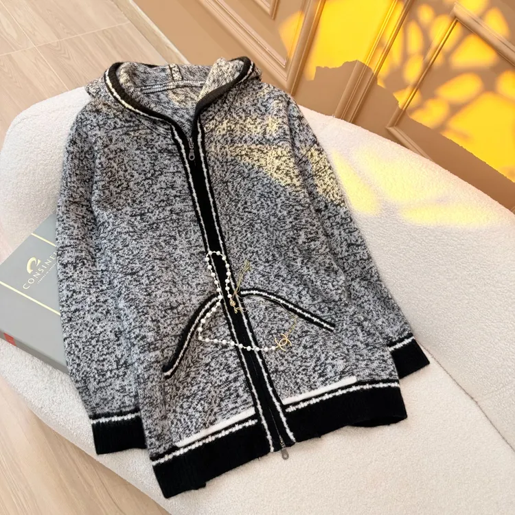 S·Y·C 【雾隐】100山 羊绒连帽中长款针织外套大衣CYR25091