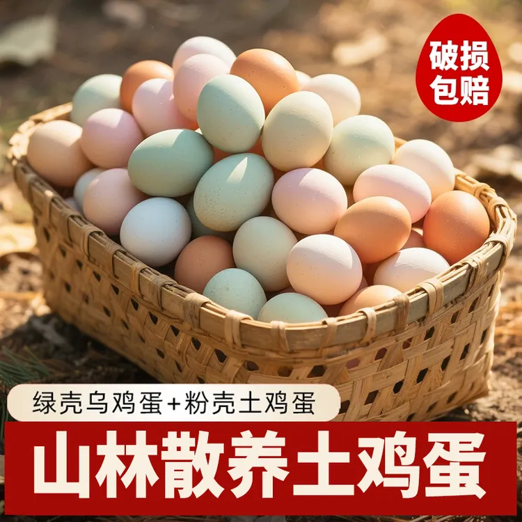 【混合装50枚】现捡25枚乌鸡蛋+25枚土鸡蛋 顺丰包邮