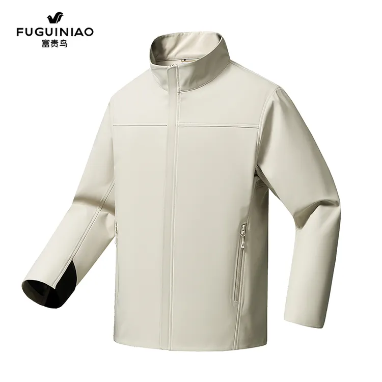 FUGUINIAO/富贵鸟2025男士立领上衣运动风衣户外休闲夹克外套6666