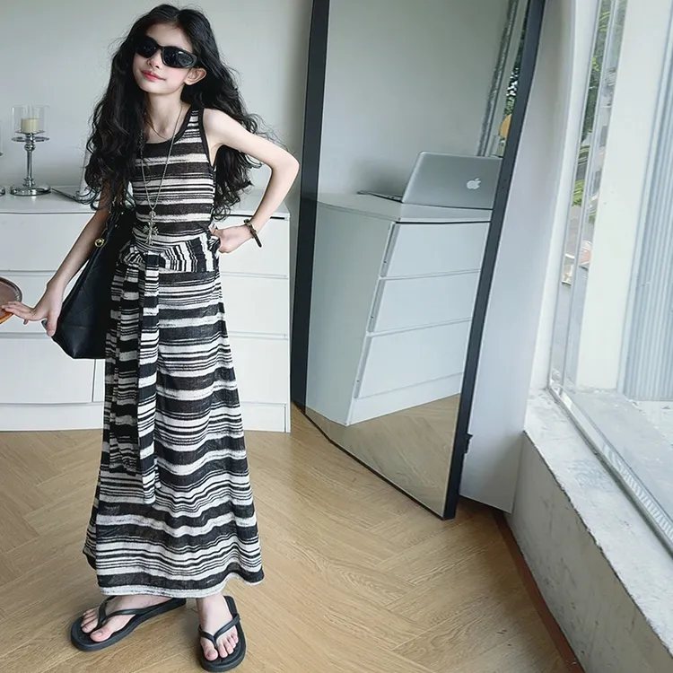 女童连衣裙夏时尚洋气2025小众潮流春夏夏季穿搭新品潮童韩系夏日