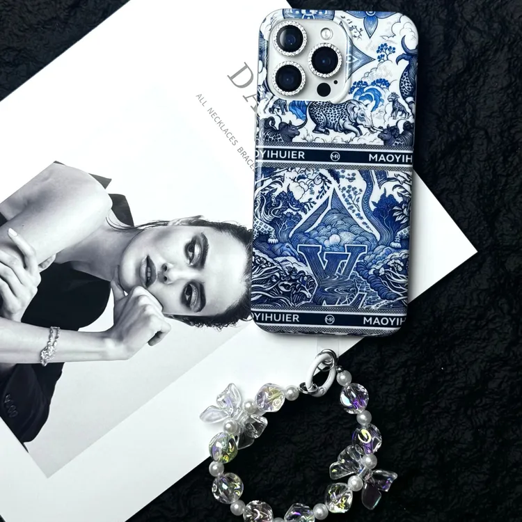 蓝图腾双面IMD软壳轻奢名媛风苹果手机壳 适用iPhone13/14/15/16