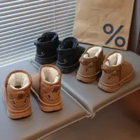 2025冬季新款儿童加绒男加厚棉鞋女童后跟小怪兽雪地棉TPC-W2503