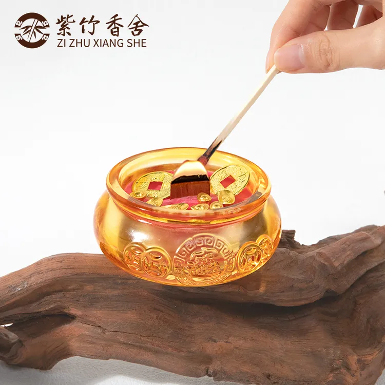 【寓意好】紫色聚宝盆香薰蜡烛国风留香持久家用卧室高级礼物伴手礼