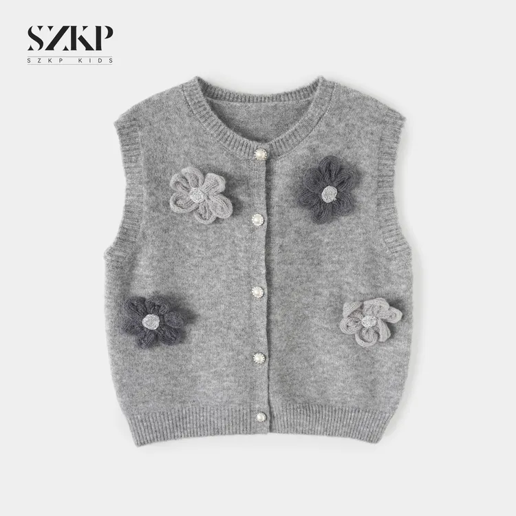 SZJP冬季新款女童装洋气上衣中大童休闲时尚儿童马甲MFYD556080