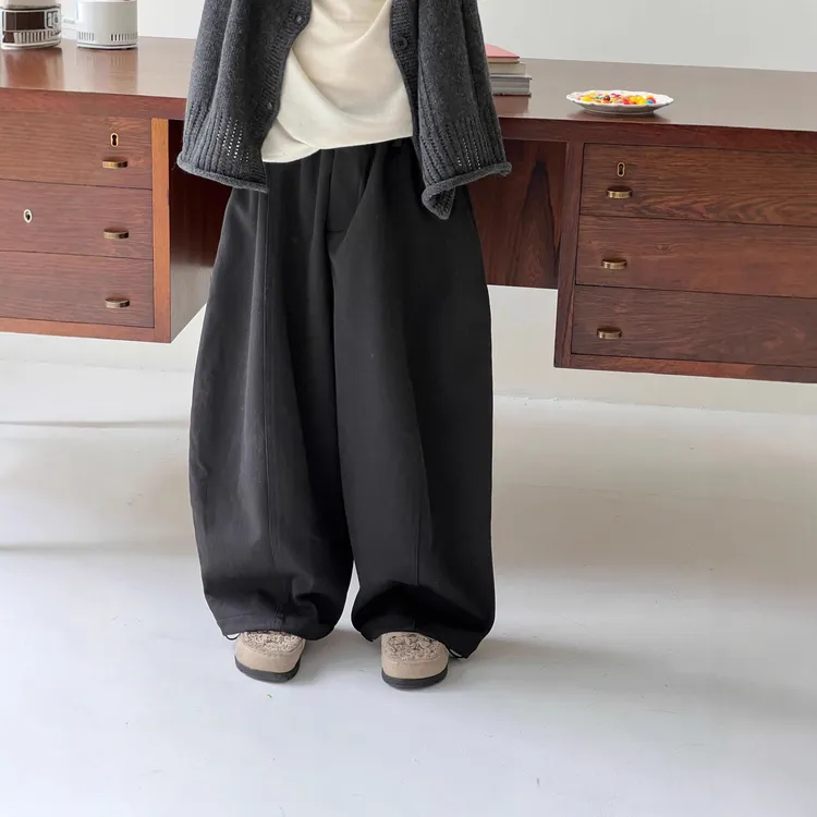 秋季新款韩版宽松百搭西装裤男女童日系极简大牌休闲萝卜裤薄款