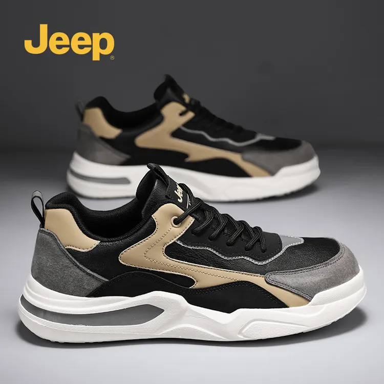 jeep吉普秋男士新款高颜值时尚老爹鞋舒适户外运动防臭百搭休闲鞋