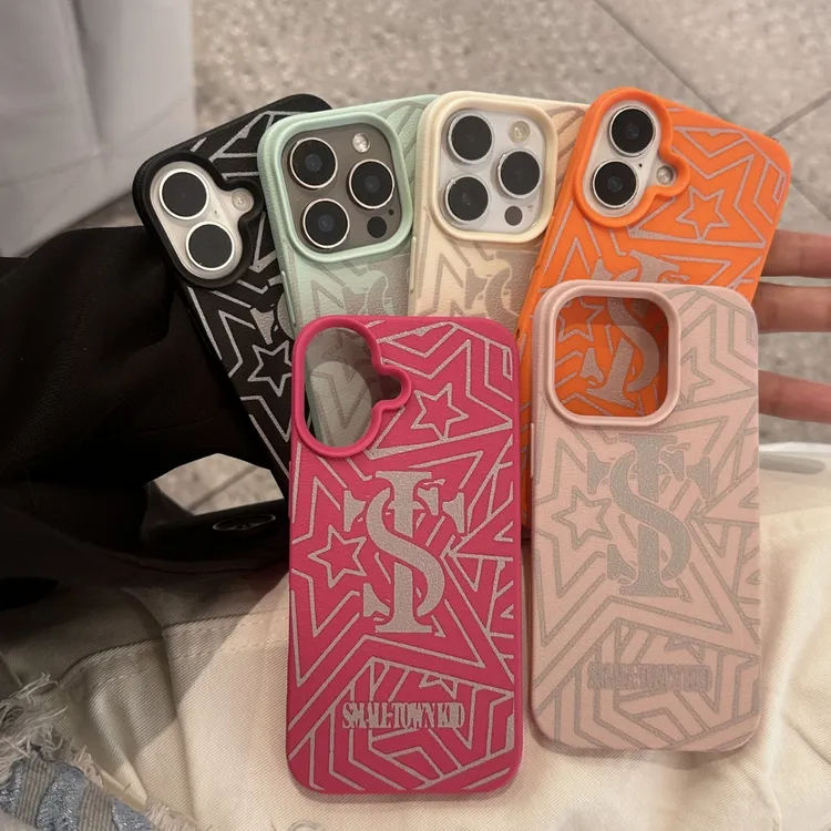 stk荔枝纹手机壳适用于苹果iPhone16/15/14/13promax防摔小众