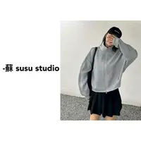 MM2025新款韩版宽松休闲百搭立领卫衣拉链外套女159