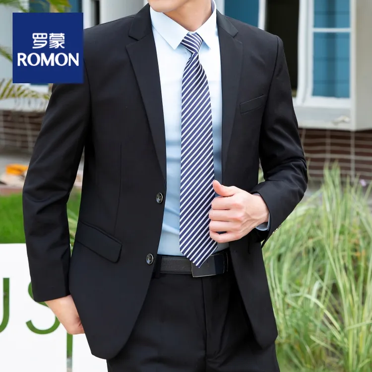 Romon/罗蒙休闲商务单西男职业正装结婚春秋商务西装职场工装西服