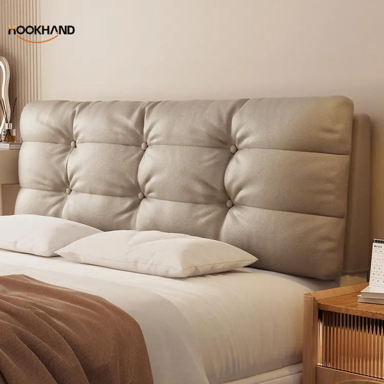 新款软包靠背猫爪布轻奢北欧软包靠背板现代简约床头靠垫