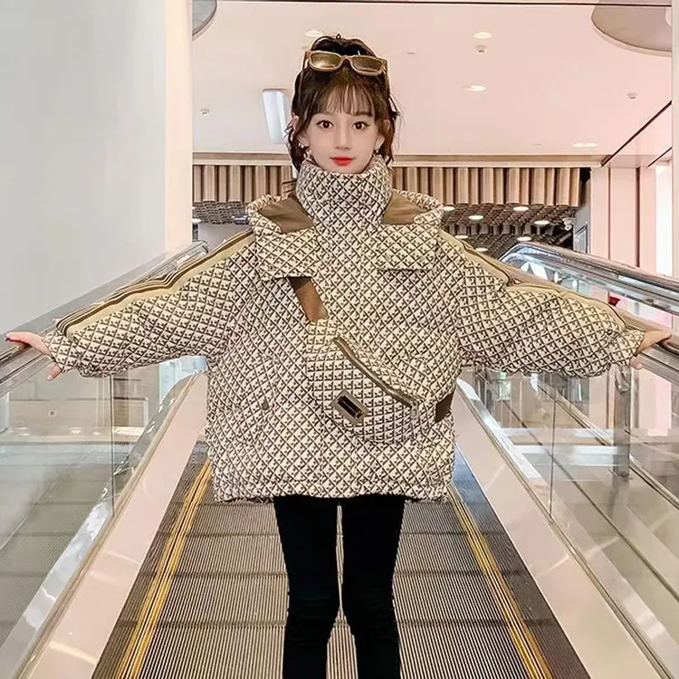 女童棉衣2025年新款冬装洋气儿童加厚棉服女孩子中大童冬季棉袄外