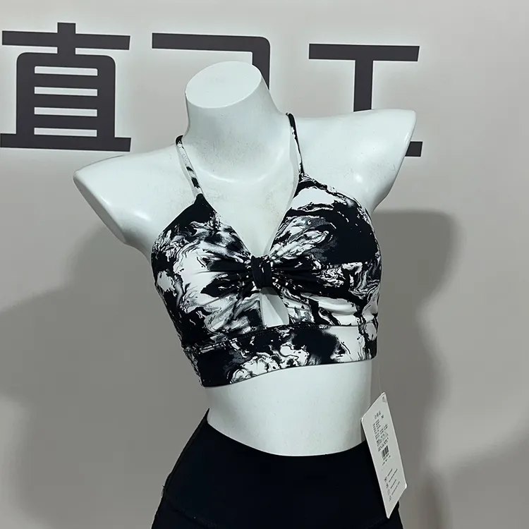 运动性感修身型吊带瑜伽欧美美背背心百搭性感风23830固定杯