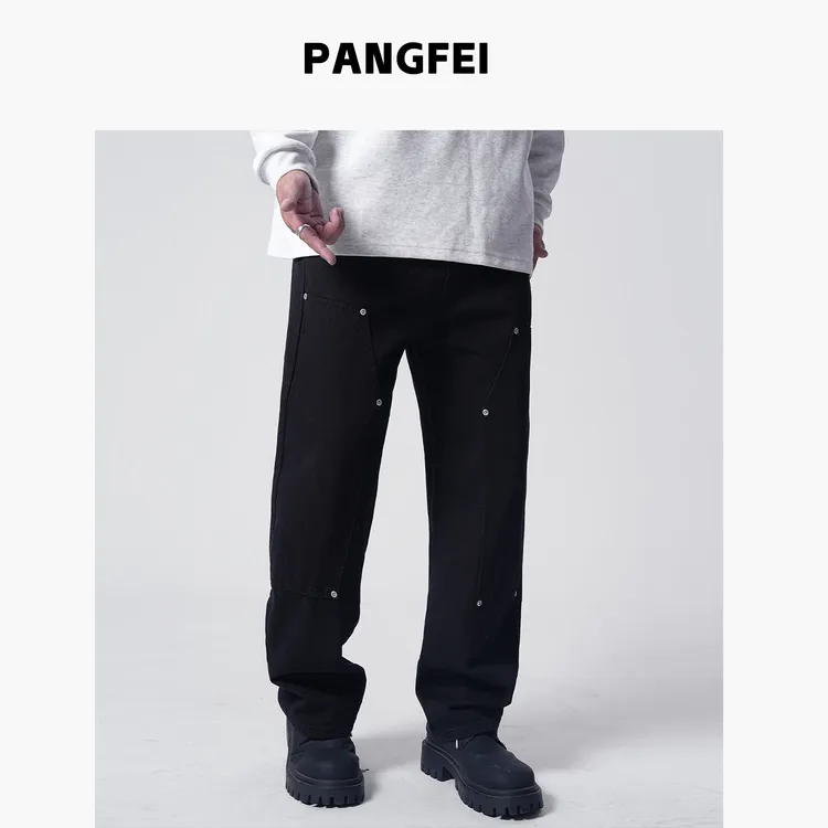 2360大码男装牛仔裤男款爆款2025新款美式复古直筒宽松户外伐木裤