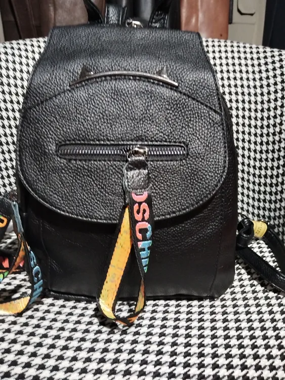 双根纯色拉链机车包防水双肩包双肩包女地雷系