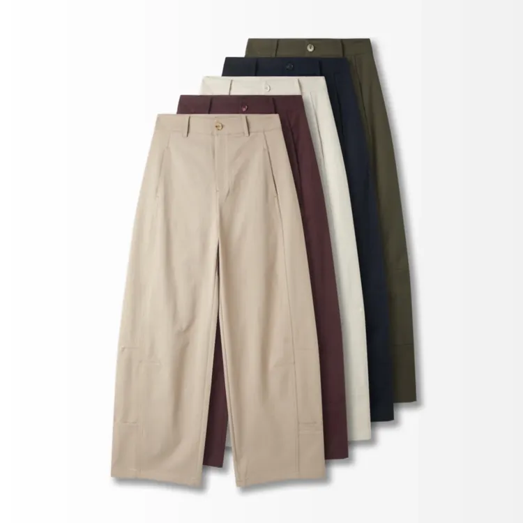 工装香蕉裤女2025早秋新款弯刀裤设计感镰刀裤高腰直筒休闲裤