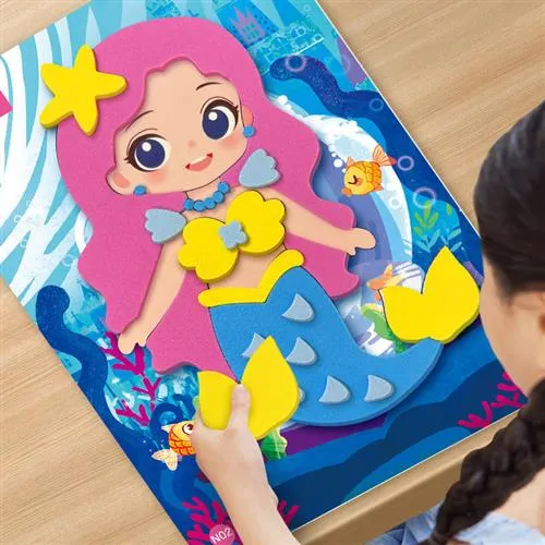 儿童立体贴画卡通手工幼儿园制作材料粘贴益智玩具公主换装