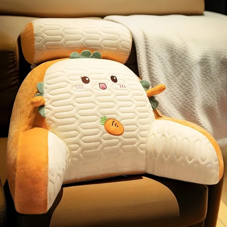 【四季冰丝乳胶靠背】床头靠垫软包护腰靠枕沙发抱枕靠枕床上垫腰商品图