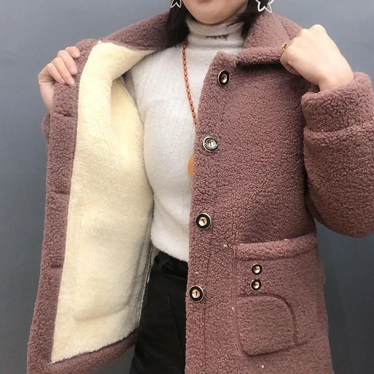 秋冬厚外套中老年加绒加厚中年女外套妈妈装冬季短款女装洋气