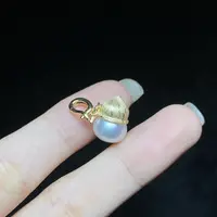 【小北好物】S925银淡水珍珠吊坠约9mm+【多样性发一件】2QJ07X127