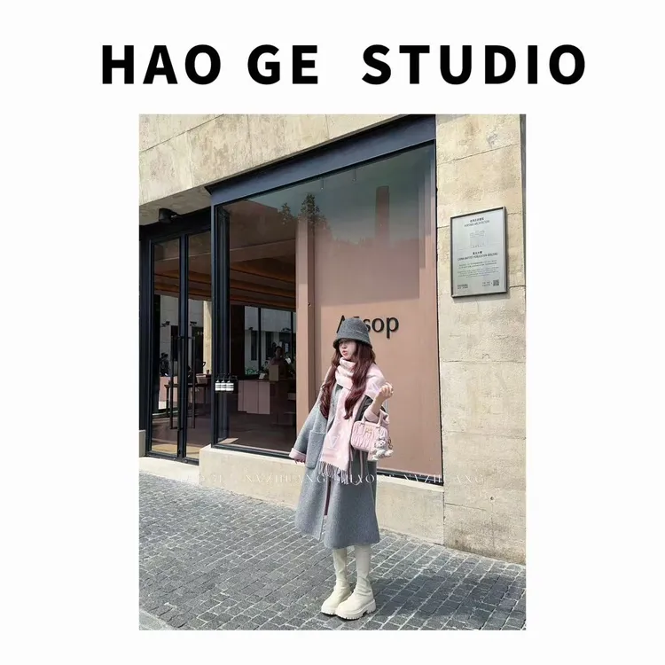 浩哥严选●苏黎世的冬HGQ5DY2940A天丝羊毛混纺大衣预秋季显瘦韩版