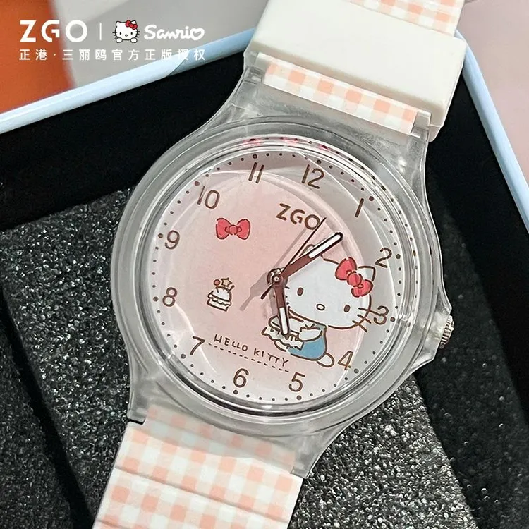 HelloKitty联名儿童手表6到12岁女孩小学生祇看时间可爱女童石英