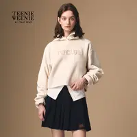 TeenieWeenie小熊卫衣女装25年秋新时尚连帽短款上衣TTMW254TW1D