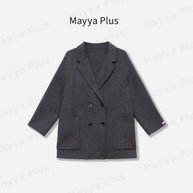 【米兰冬日】Mayya Plus麦芽定制高级感绵羊毛大衣毛呢外套32536959