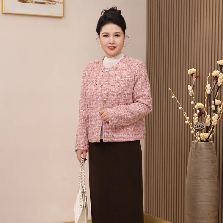 妈妈秋季新款小香风外套年轻女士减龄气质外穿优雅时尚阔太太上衣
