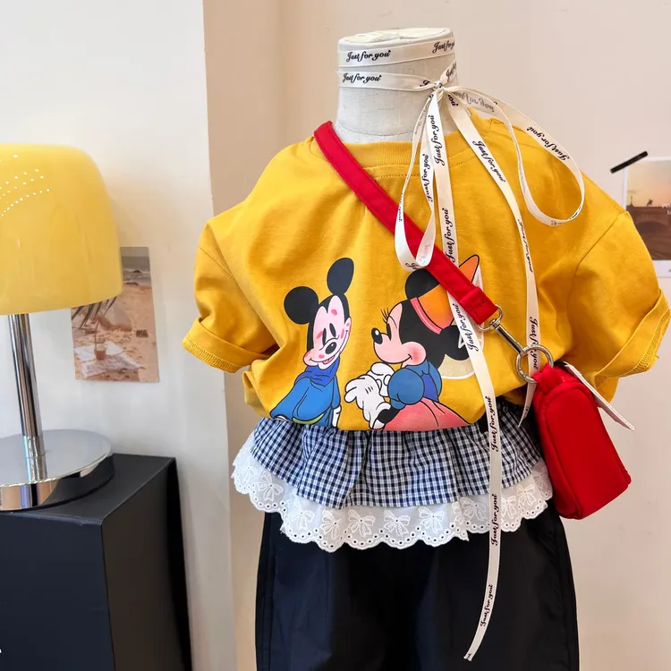 X.M可爱到犯规！韩版趣味米奇短袖250328