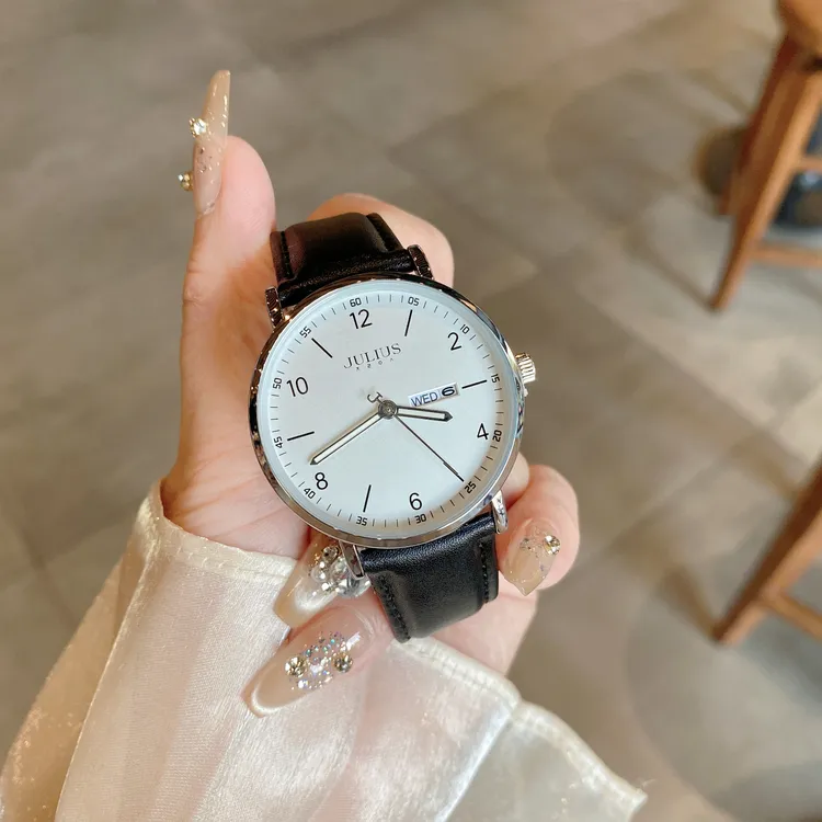 聚利时正品潮流时尚简约经典大盘手表 防水石英表夜光表 日历表