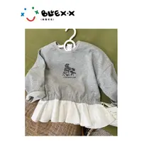 BLUEXIXI/咘噜西西2025秋季新款儿童小花假两件长袖卫衣裙2025110