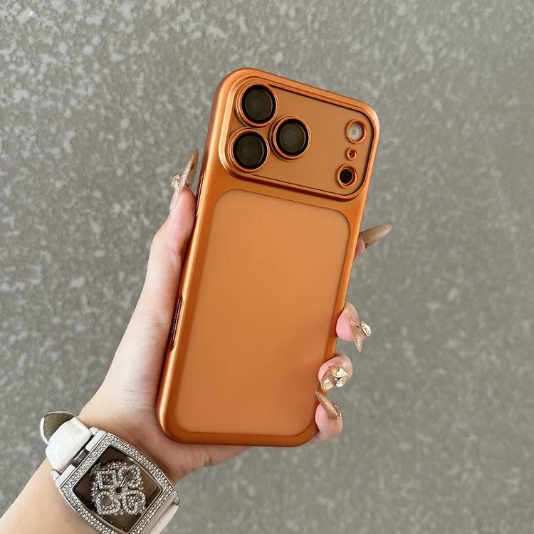 适用于苹果17promax手机壳透明磨砂电镀全包超薄带镜头膜防摔