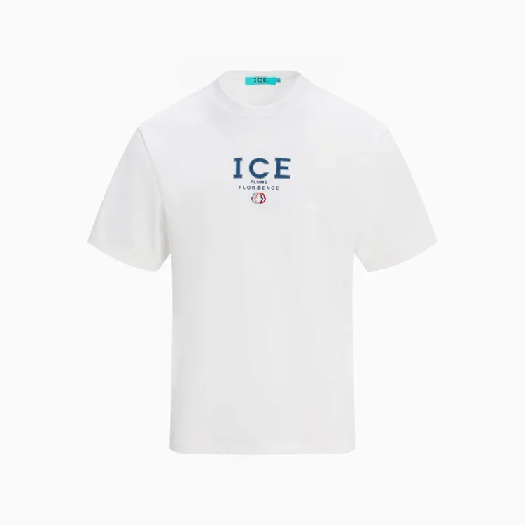 2025年新款ICE PLUME男士休闲百搭T恤印花夏季圆领短袖经典舒适
