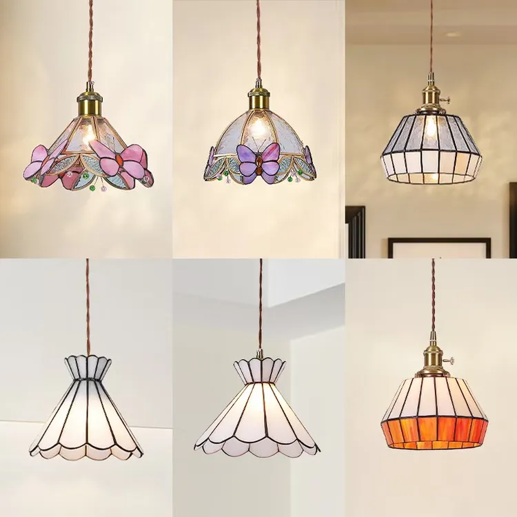 北欧轻奢床头吊灯中古风民宿咖啡厅酒吧餐厅茶室创意玻璃吧台灯