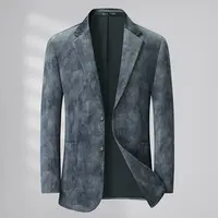 【孙漂亮轻熟风推荐】秋季新款男士大码时尚商务休闲印花西服外套