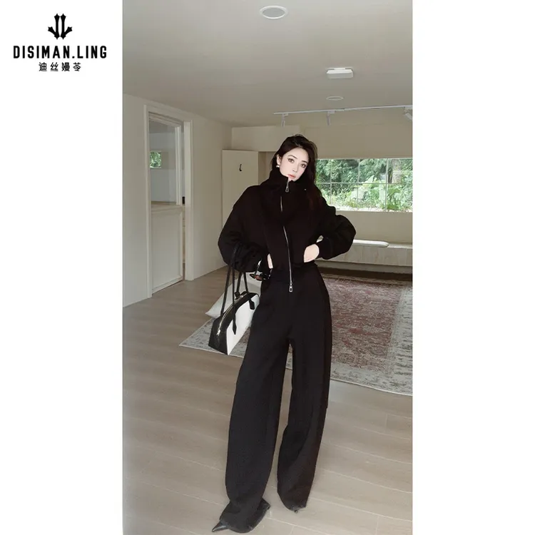 【迪丝嫚苓】多色套装保暖加厚运动休闲气质加厚外套套装女款冬秋冬