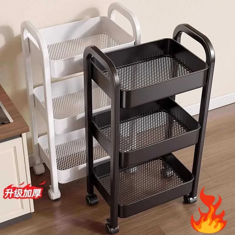小推车置物架移动家用零食落地多层收纳书架小家具网红置物架多层