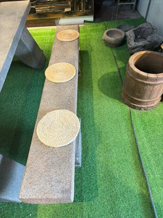 长宽高216×30×40高板条简约亚克力石凳一套带底座手工家用客厅