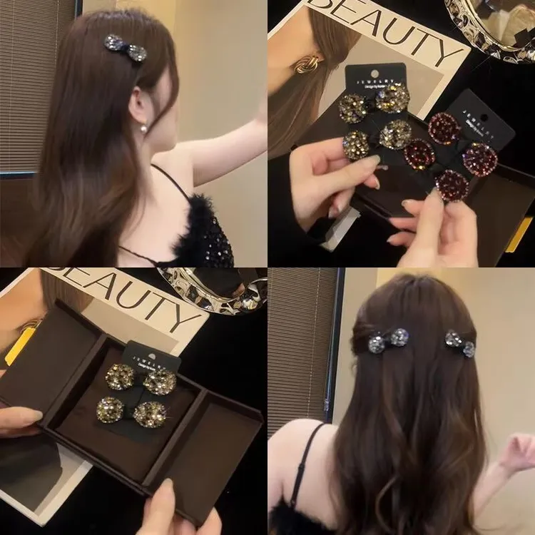 韩国东大门新款超闪刘海夹气质优雅碎发夹后脑勺鸭嘴夹