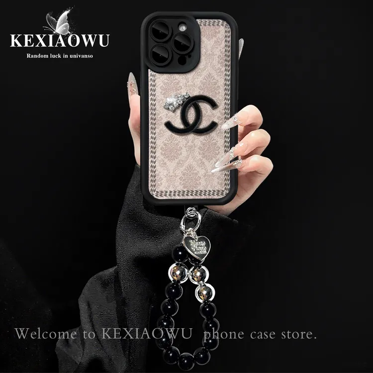 翠缕繁花双C天眼羊皮适用苹果17PROMAX华为VIVO/OPPO手链手机壳女