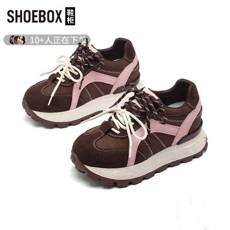 达芙妮集团旗下增高鞋休闲鞋女款2025秋冬新款女鞋小个子运动鞋女