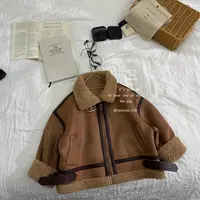 小马家2025冬季儿童拉链翻领棉服D-6738保暖加厚毛毛棉衣中性