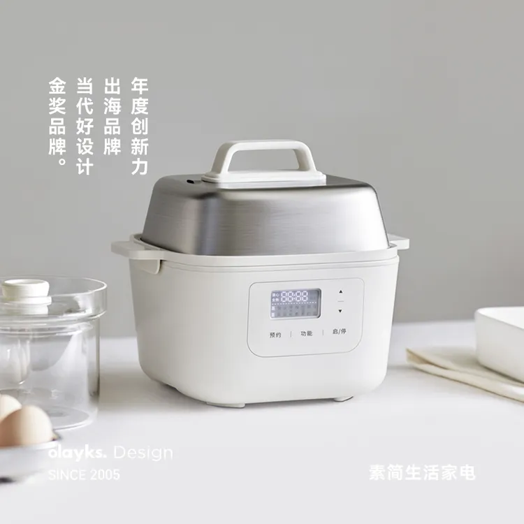 olayks立时电饭煲1-2人迷你家用蒸煮炖多功能一体锅不锈钢电蒸锅