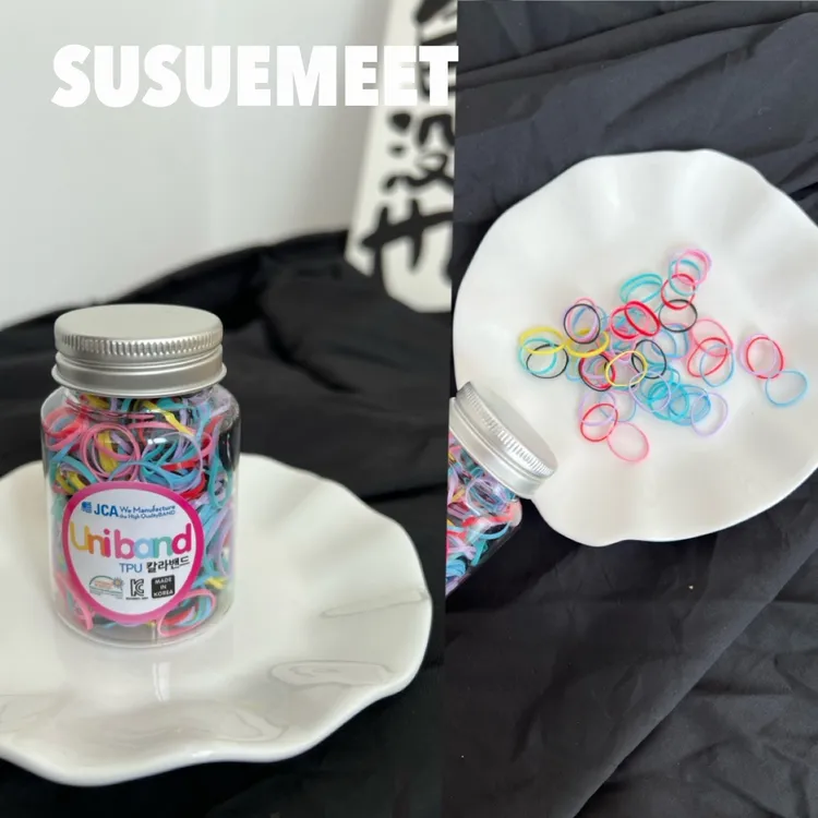 糖果彩彩文艺一次性头绳简约可爱皮筋头饰发绳发饰糖果色皮筋头绳