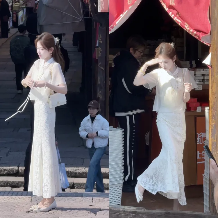 【婷婷】《白玉海棠》蕾丝脱卸式旗袍套装 TTY2SX110【Q】